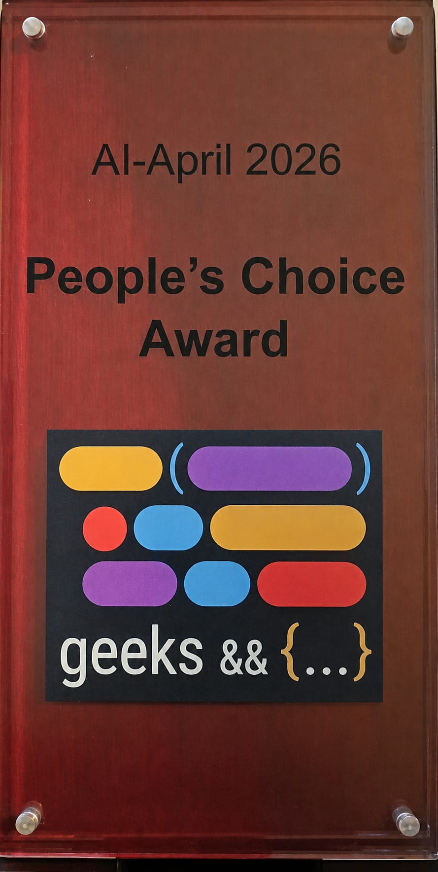 FirmLink Legal People's Choice Award at Geekdom AI April Showcase